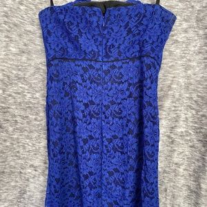 Black and Blue lace DVF dress